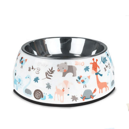 Hot selling removable Melamine and stainless steel pet bowl dog&amp;cat bowls миски для собак миска для кошки