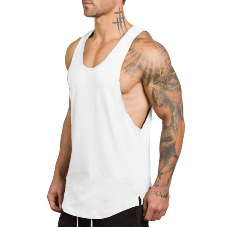 Brand gyms clothing Men Bodybuilding and Fitness Stringer Tank Top Vest sportswear Undershirt muscle workout Singlets