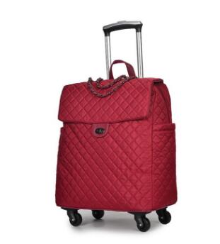 Brand Women carry on Luggage bag Cabin travel Trolley Bags on wheels rolling luggage bag for women Trolley Suitcase wheeled Bag