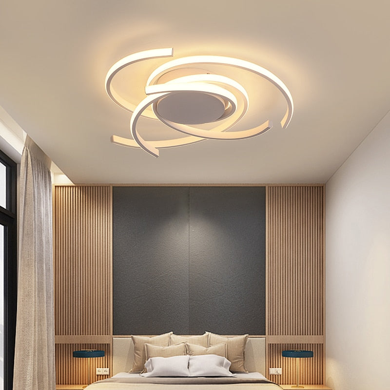 Black White Modern led Ceiling Lights for Living room Bedroom Study Balcony Home indoor lighting Aluminum Ceiling Lamp Fixtures