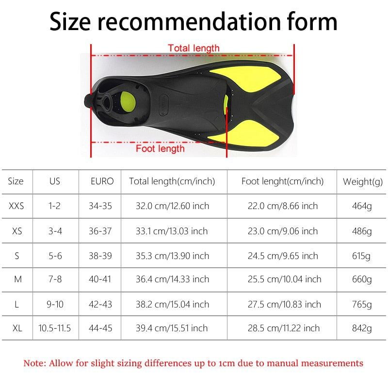 Snorkeling Diving Swimming Fins Adult/kids Flexible Comfort Swimming Fins Submersible Foot Children Fins Flippers Water Sports