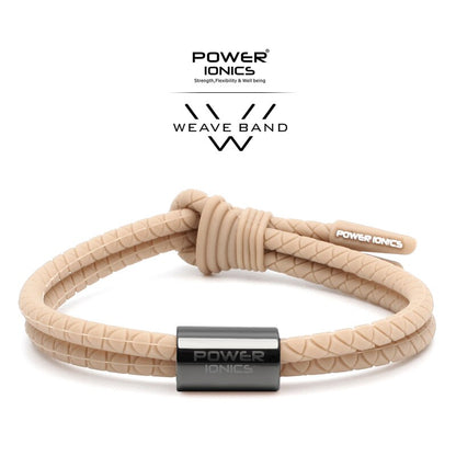 Power Ionics WEAVE BAND Unisex Waterproof Ions and Germanium Sports Fashion Bracelet Free Lettering Gifts