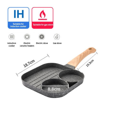 New Kitchen Non-Stick Pan Fried Egg Ham Burger Meat Pancake Pan Bakelite Anti-Scald Handle Frying Pan Kitchen Cooking Utensils