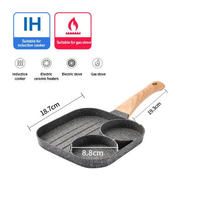 New Kitchen Non-Stick Pan Fried Egg Ham Burger Meat Pancake Pan Bakelite Anti-Scald Handle Frying Pan Kitchen Cooking Utensils