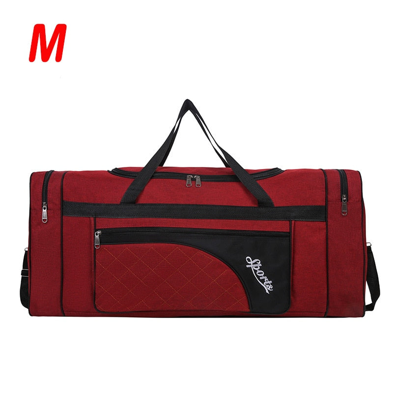 Unisex Large Capacity Portable Travel Bags Foldable Luggage Bag Waterproof Oxford Handbag Outdoor Leisure Shoulder Bags  XA270F