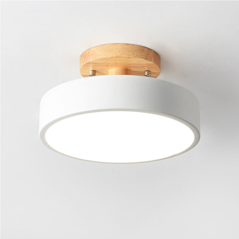 Nordic Entrance Hallway Ceiling Lamps Balcony Wood Round Cloakroom Dining Room Study Bedroom Light Bathroom Industrial Lighting