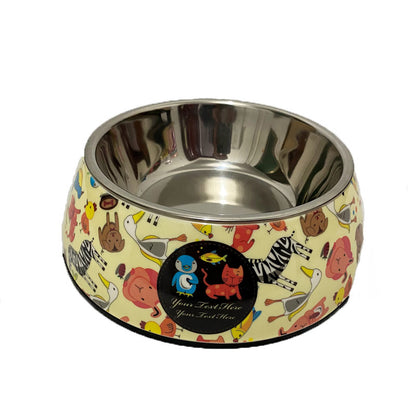 Hot selling removable Melamine and stainless steel pet bowl dog&amp;cat bowls миски для собак миска для кошки