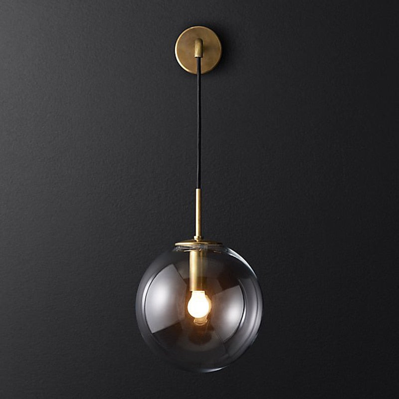 Nordic Wall Lamps Modern Sconce Wall Light Fixture Stairway LED Light In Post-modern Rustic Antique Edison Glass Spherical Shape