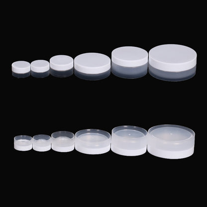 50pcs Plastic Jar Empty Cosmetic Containers Clear Pots with Lids White Cap Cream Box Container Tin Frosty 3g 5g 10g 30g 50g 100g