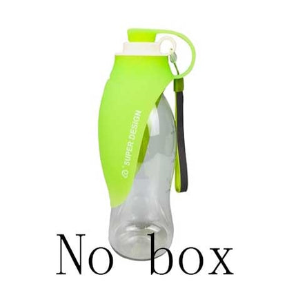 580ml Sport Portable Pet Dog Water Bottle Silicone Travel Dog Bowl For Puppy Cat Drinking Outdoor Pet Water Dispenser