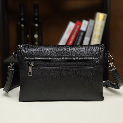 NIGEDU Casual Crossbody Bag Female Messenger Bags black PU Leather Women&#39;s Shoulder Bags Chain women Envelope clutch purses