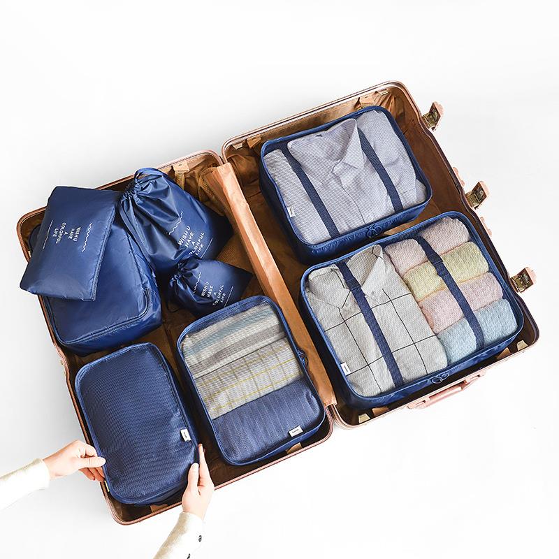 8/7/6 pieces Set Travel Organizer Storage Bags Suitcase Packing Set Storage Cases Portable Luggage Organizer Clothe Shoe Pouch