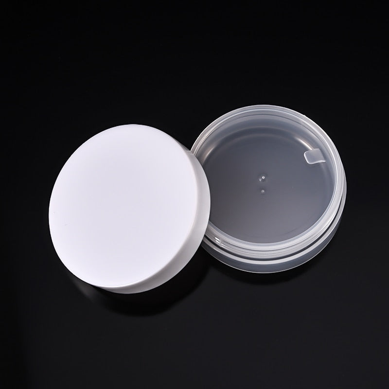 50pcs Plastic Jar Empty Cosmetic Containers Clear Pots with Lids White Cap Cream Box Container Tin Frosty 3g 5g 10g 30g 50g 100g