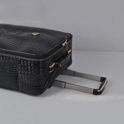 Genuine leather crocodile pattern trolley luggage universal wheel 16/20/24 inch luxury travel suitcase for men and women