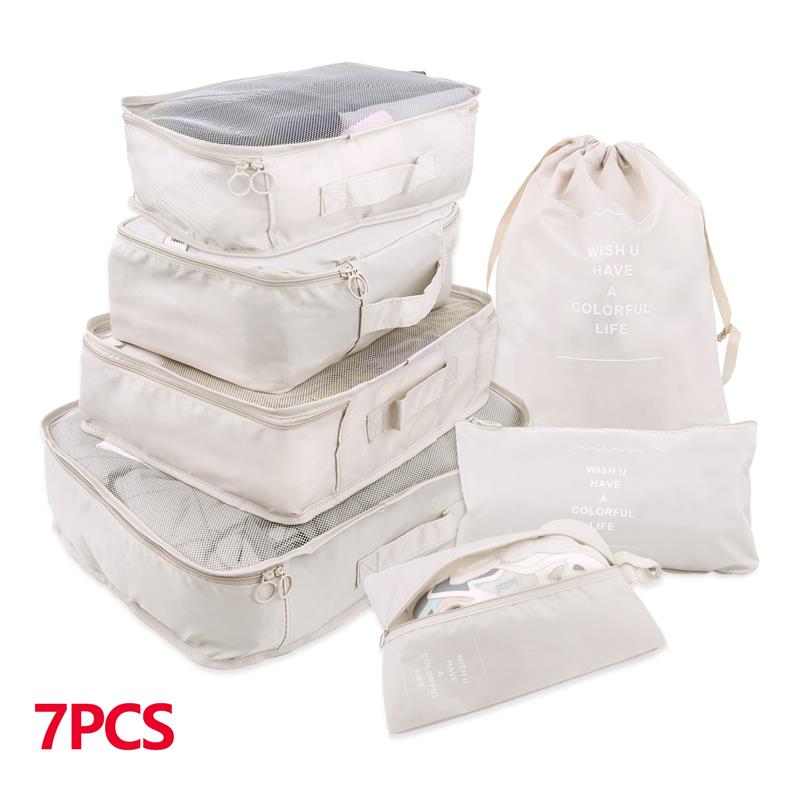 8/7/6 pieces Set Travel Organizer Storage Bags Suitcase Packing Set Storage Cases Portable Luggage Organizer Clothe Shoe Pouch