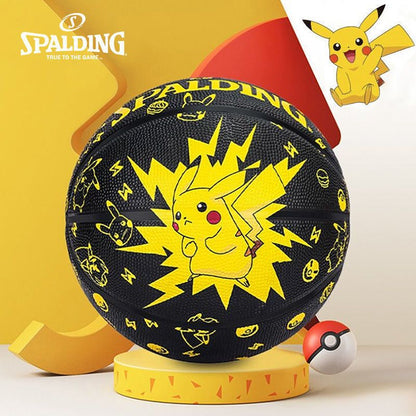 Pokémon Co-branded Pikachu Standard Anime Cartoon No. 7 Indoor and Outdoor Sports Training Game PU Basketball Gift for Boyfriend