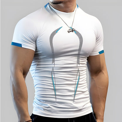 Summer Gym Shirt Sport T Shirt Men Quick Dry Running Shirt Man Workout Tees Fitness Tops Oversized Short Sleeve T-shirt Clothes