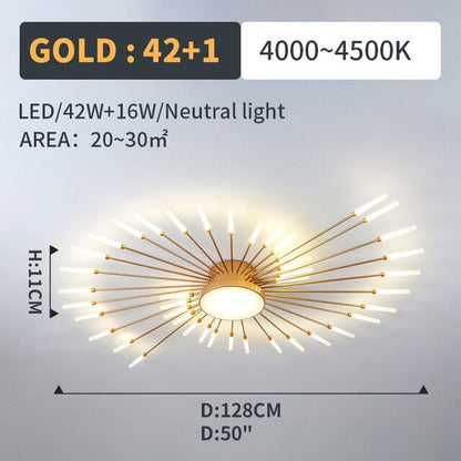 New Luxurious LED Chandelier Light Spiral Fireworks Designer Ceiling Lamps Living Room Home Deco Bedroom Pendant Lamp Fixture