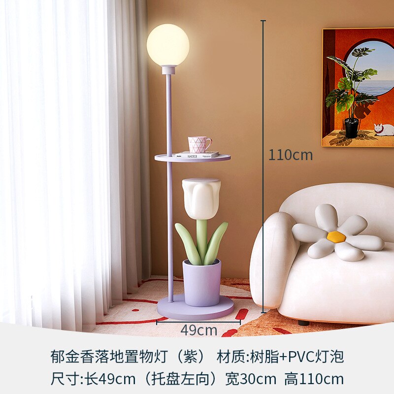 Night Stands for Bedroom Creative Bedside Table Floor Lamp Luxury Modern Nightstands Resin Storage Cabinet Animal Art Decoration