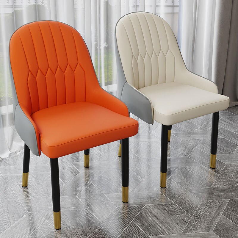 Light Luxury Home Back Arm Chair Dining Chair with Armrest Modern Minimalist Internet Celebrity Negotiation Nail Chair