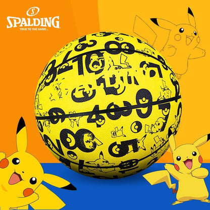 Pokémon Co-branded Pikachu Standard Anime Cartoon No. 7 Indoor and Outdoor Sports Training Game PU Basketball Gift for Boyfriend