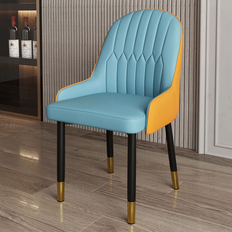 Light Luxury Home Back Arm Chair Dining Chair with Armrest Modern Minimalist Internet Celebrity Negotiation Nail Chair