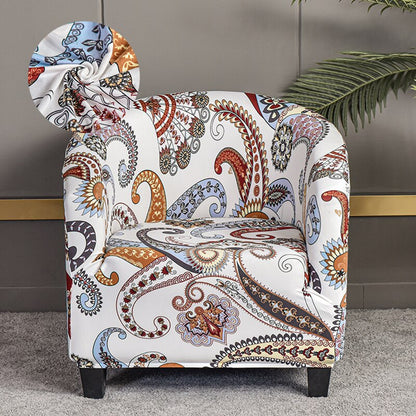 LEVIVEl Club Chair Slipcover Stretch Armchair Printed Tub Chair Cover Sofa Cover Spandex Couch Cover For Bar Counter Living Room