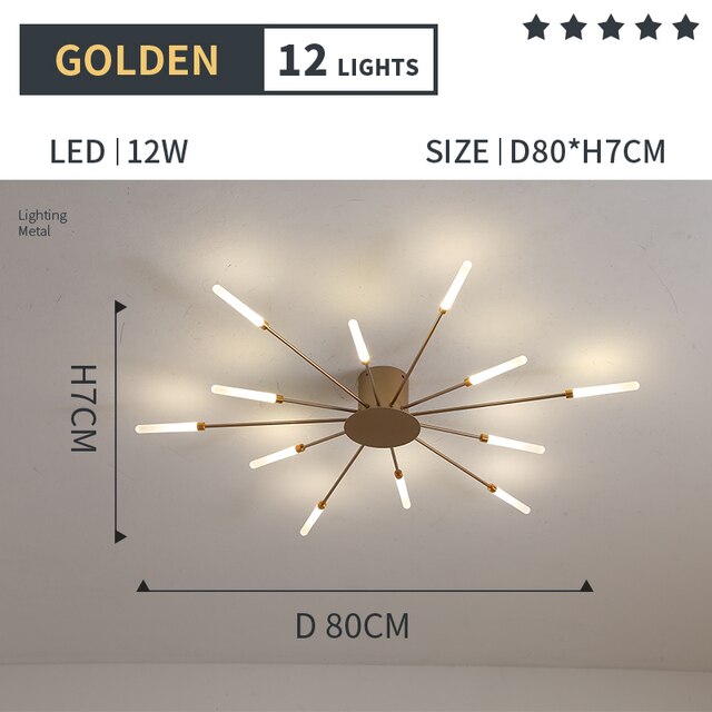 New Luxurious LED Chandelier Light Spiral Fireworks Designer Ceiling Lamps Living Room Home Deco Bedroom Pendant Lamp Fixture