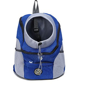 Double Shoulder Portable Travel Backpack Outdoor Pet Dog Carrier Bag Pet Dog Front Bag Mesh Backpack （S--L)