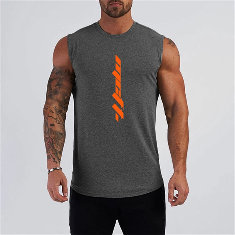 Summer Gym Tank Top Men Workout Sleeveless Shirt Bodybuilding Clothing Fitness Mens Sportswear Muscle Vests Men Tanktops