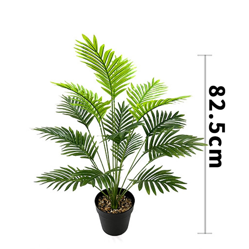 60-123CM Artificial  Palm  Tree Fake Plants Plastic Leaf Fake Tree For Home Wedding  Garden  Floor  Living Room  Decorations