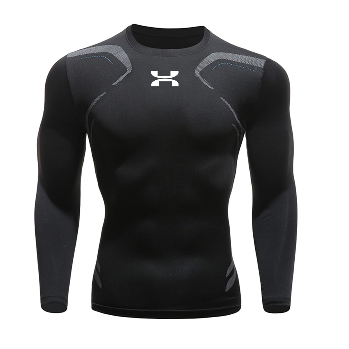 Men's High Quality Training Outdoor Sports T-Shirt Tight Elastic Compression Clothes Jogging Gym Gym Gym Sweatshirt