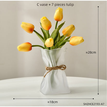 Transparent Glass Flower Vase Home Decoration Accessories Luxury Art Hydroponic Floral Bottle Room Desktop Decor ваза для цветов