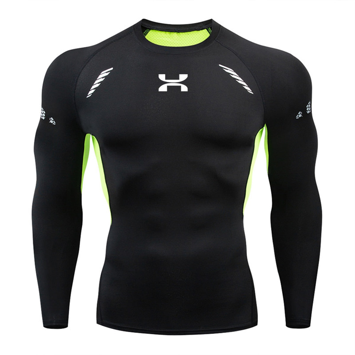 Men's High Quality Training Outdoor Sports T-Shirt Tight Elastic Compression Clothes Jogging Gym Gym Gym Sweatshirt