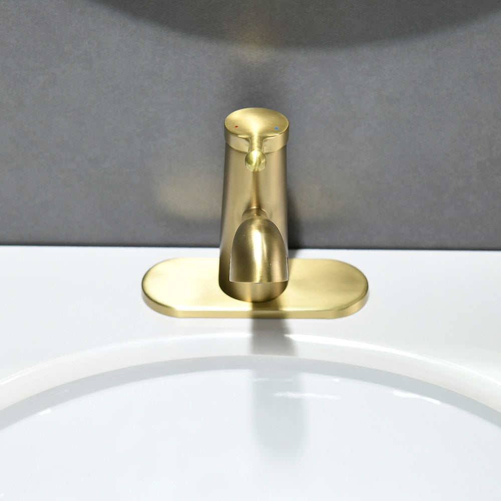 Basin Faucets Modern Gold  Faucet Waterfall faucets Single Hole Cold and Hot Water Tap Basin Faucet Mixer Taps 855872