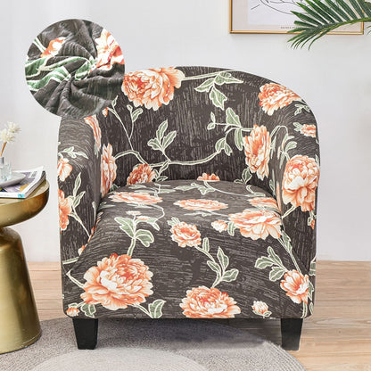 LEVIVEl Club Chair Slipcover Stretch Armchair Printed Tub Chair Cover Sofa Cover Spandex Couch Cover For Bar Counter Living Room