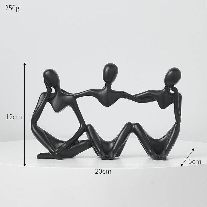 Nordic Office Desk Accessories Thinker Figure Abstract Statue Luxury Living Room Decoration Home Decor Desktop Sculpture Crafts