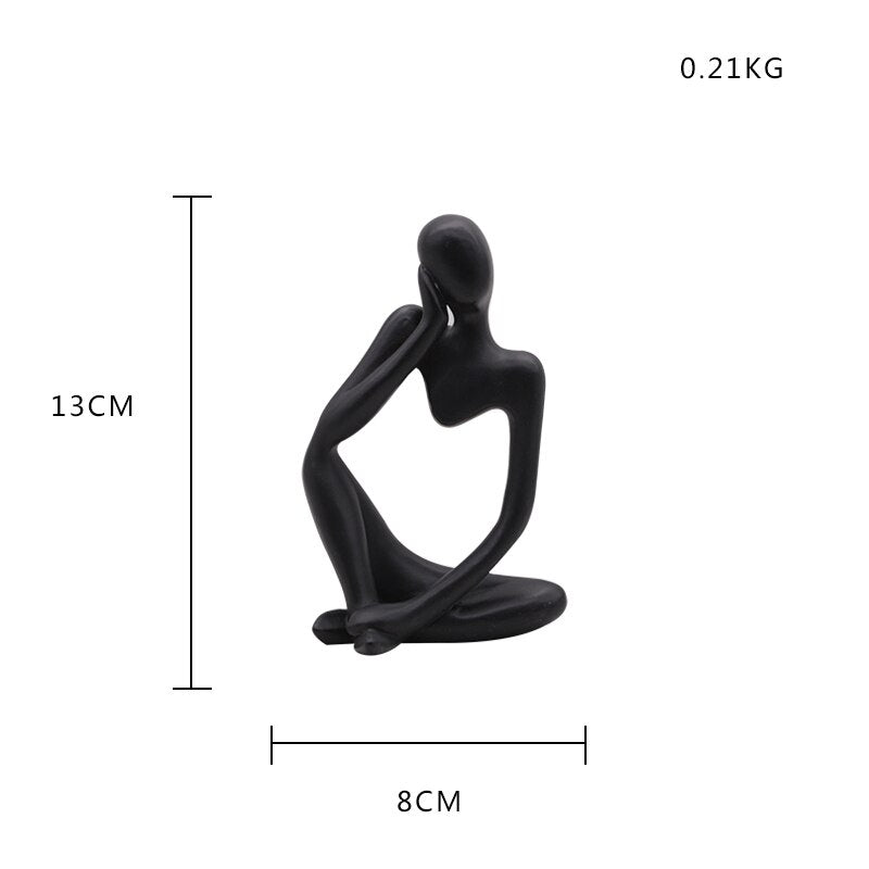 Nordic Office Desk Accessories Thinker Figure Abstract Statue Luxury Living Room Decoration Home Decor Desktop Sculpture Crafts