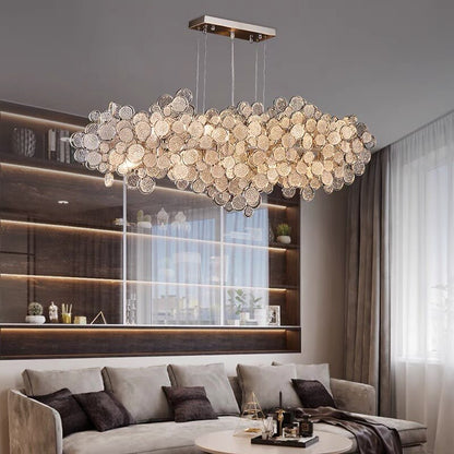 Light Luxury LED Ceiling Chandelier 2023 Trend Villa Living Dining Room Pendant Lamp Modern Lustre Bedroom Hanging Light Fixture