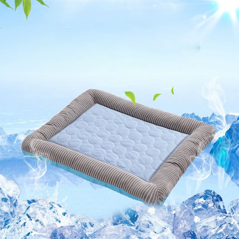 Pet Pad Summer Cool Dog Cooling Mat Supplies Washable Blanket  For Small And Medium Sized Dogs Ice Silk Bed Nest Cat Mat