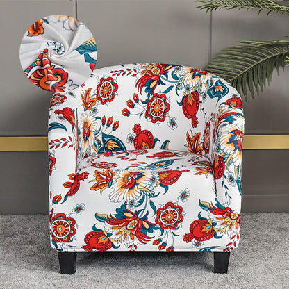 LEVIVEl Club Chair Slipcover Stretch Armchair Printed Tub Chair Cover Sofa Cover Spandex Couch Cover For Bar Counter Living Room