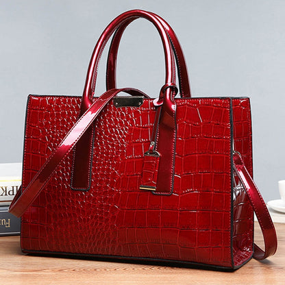 2Pcs Women luxury Handbag Zip Shoulder Bags For Women 2023 Soft Crocodile Pattern Leather Portable Shopping Totes bolso mujer