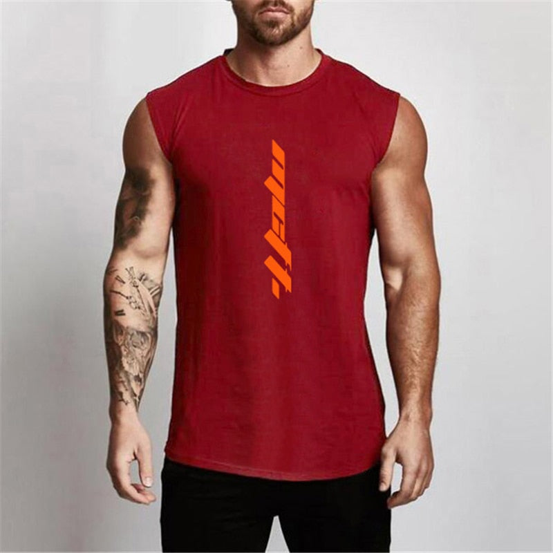 Summer Gym Tank Top Men Workout Sleeveless Shirt Bodybuilding Clothing Fitness Mens Sportswear Muscle Vests Men Tanktops