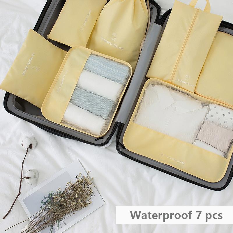 8/7/6 pieces Set Travel Organizer Storage Bags Suitcase Packing Set Storage Cases Portable Luggage Organizer Clothe Shoe Pouch