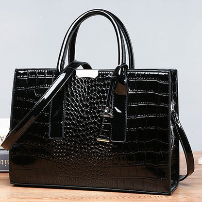 2Pcs Women luxury Handbag Zip Shoulder Bags For Women 2023 Soft Crocodile Pattern Leather Portable Shopping Totes bolso mujer