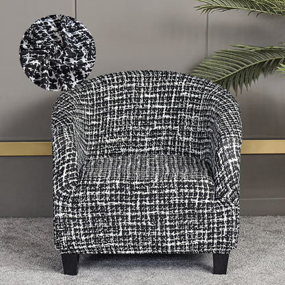 LEVIVEl Club Chair Slipcover Stretch Armchair Printed Tub Chair Cover Sofa Cover Spandex Couch Cover For Bar Counter Living Room