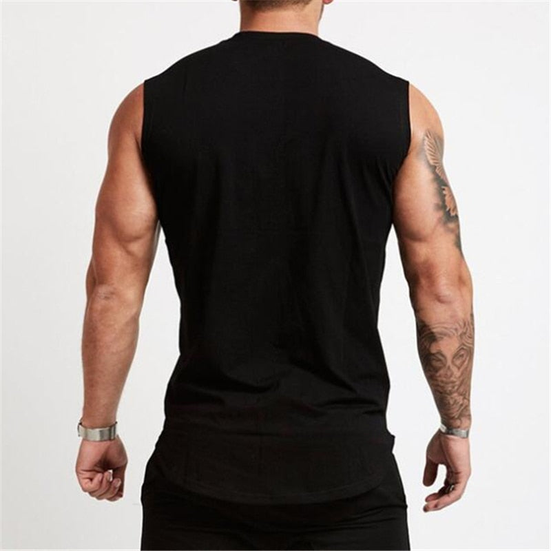 Summer Gym Tank Top Men Workout Sleeveless Shirt Bodybuilding Clothing Fitness Mens Sportswear Muscle Vests Men Tanktops