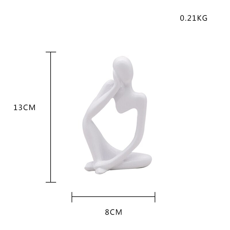 Nordic Office Desk Accessories Thinker Figure Abstract Statue Luxury Living Room Decoration Home Decor Desktop Sculpture Crafts