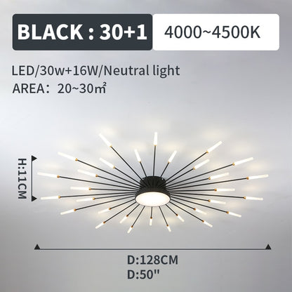 New Luxurious LED Chandelier Light Spiral Fireworks Designer Ceiling Lamps Living Room Home Deco Bedroom Pendant Lamp Fixture