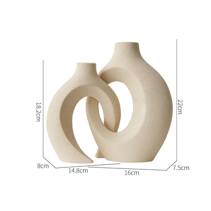 2Pcs modern desk ceramic vase decorative vases for luxury room Flower vase decoration home decor Interior vase Desktop Ornament